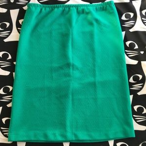 Vintage Bright Kelly Green Nubby Skirt 14 plus